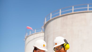 worker in hard hat on site