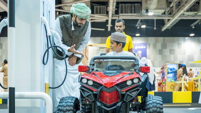 Kid riding a quadbike