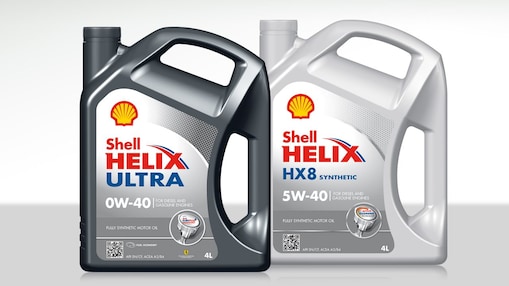 مجموعة زيوت محركات شل Helix الاصطناعية بالكامل