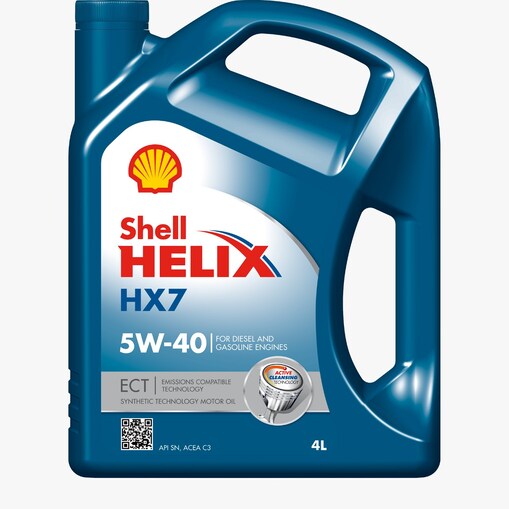 لقطة لعبوة زيت شل Helix HX7 ECT 5W-40