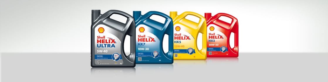 مجموعة زيوت محركات شل Helix ديزل