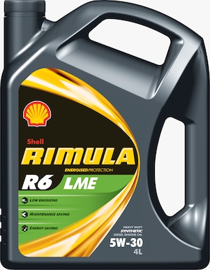 لقطة لعبوة زيت شل Rimula R6 LME