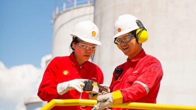 Worker in hard hat on site