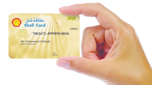 holding euroShell card