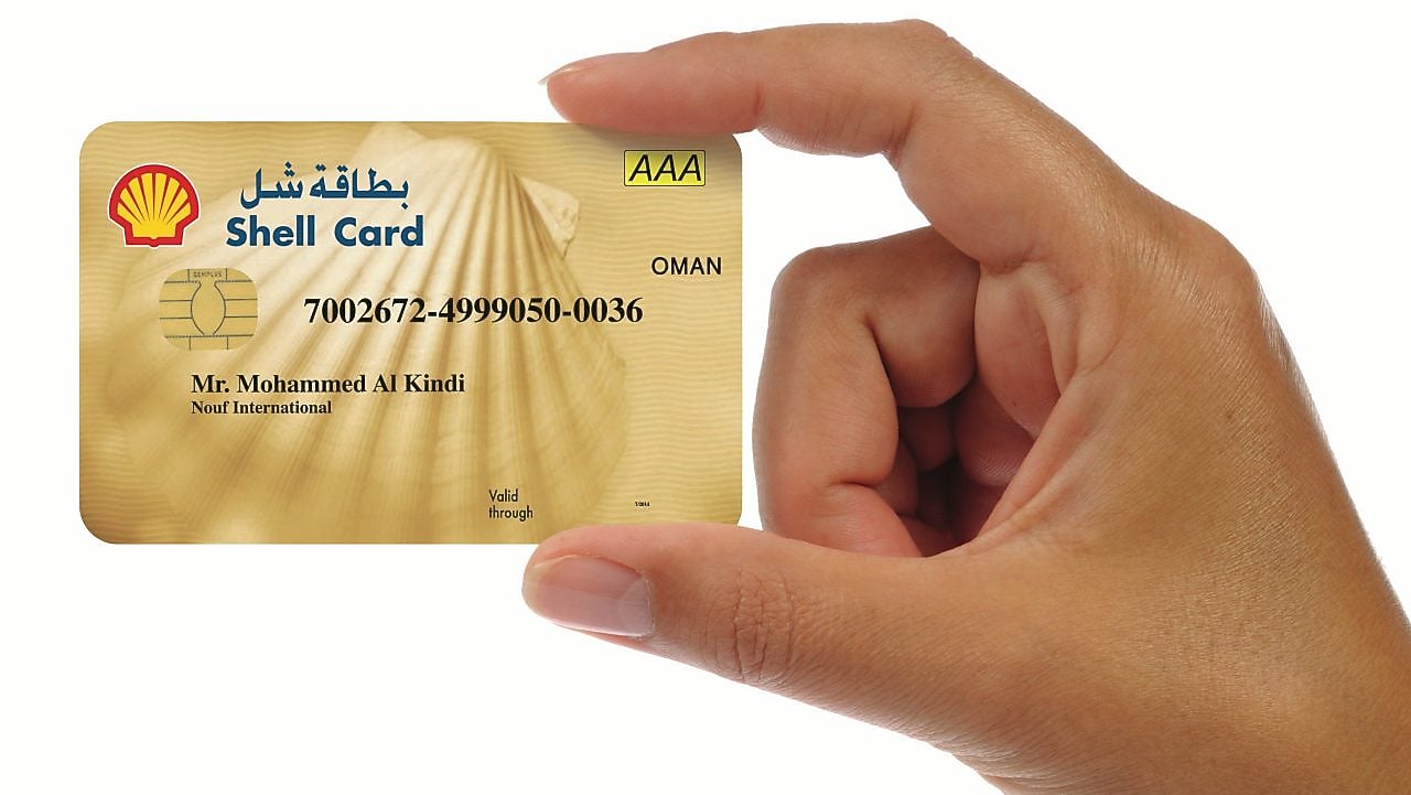 holding euroShell card
