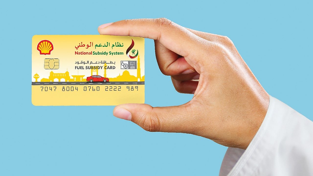 Hand holding NSS fuel card