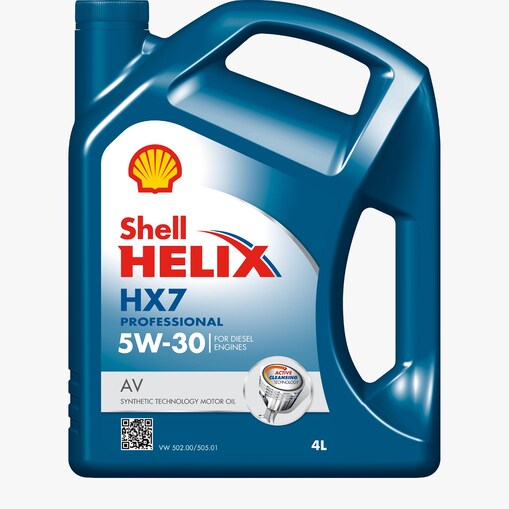 Packshot of Shell Helix HX7 Professional AV 5W-30
